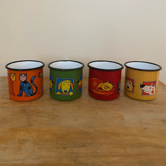 Lot of 4 Smaltum Mugs/Cups - Picture 2 of 10